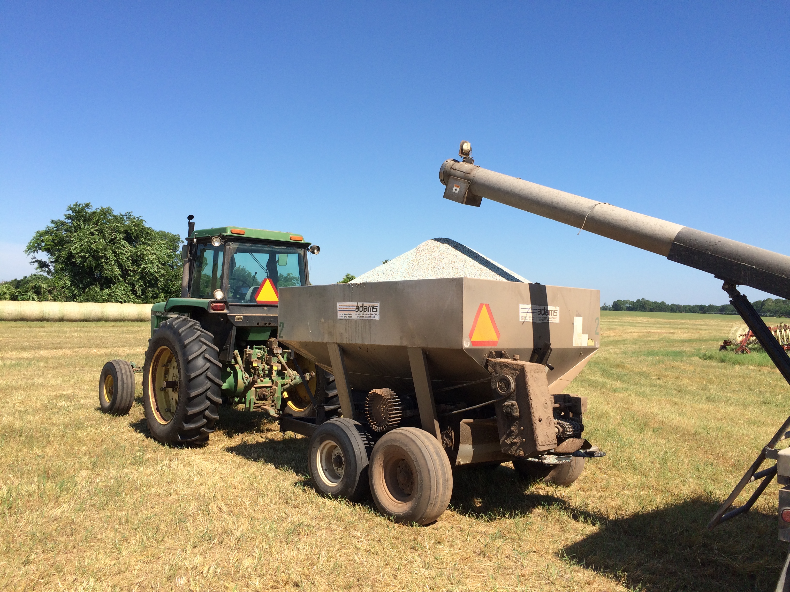 Loading of Fertilizer for applications to hay fields